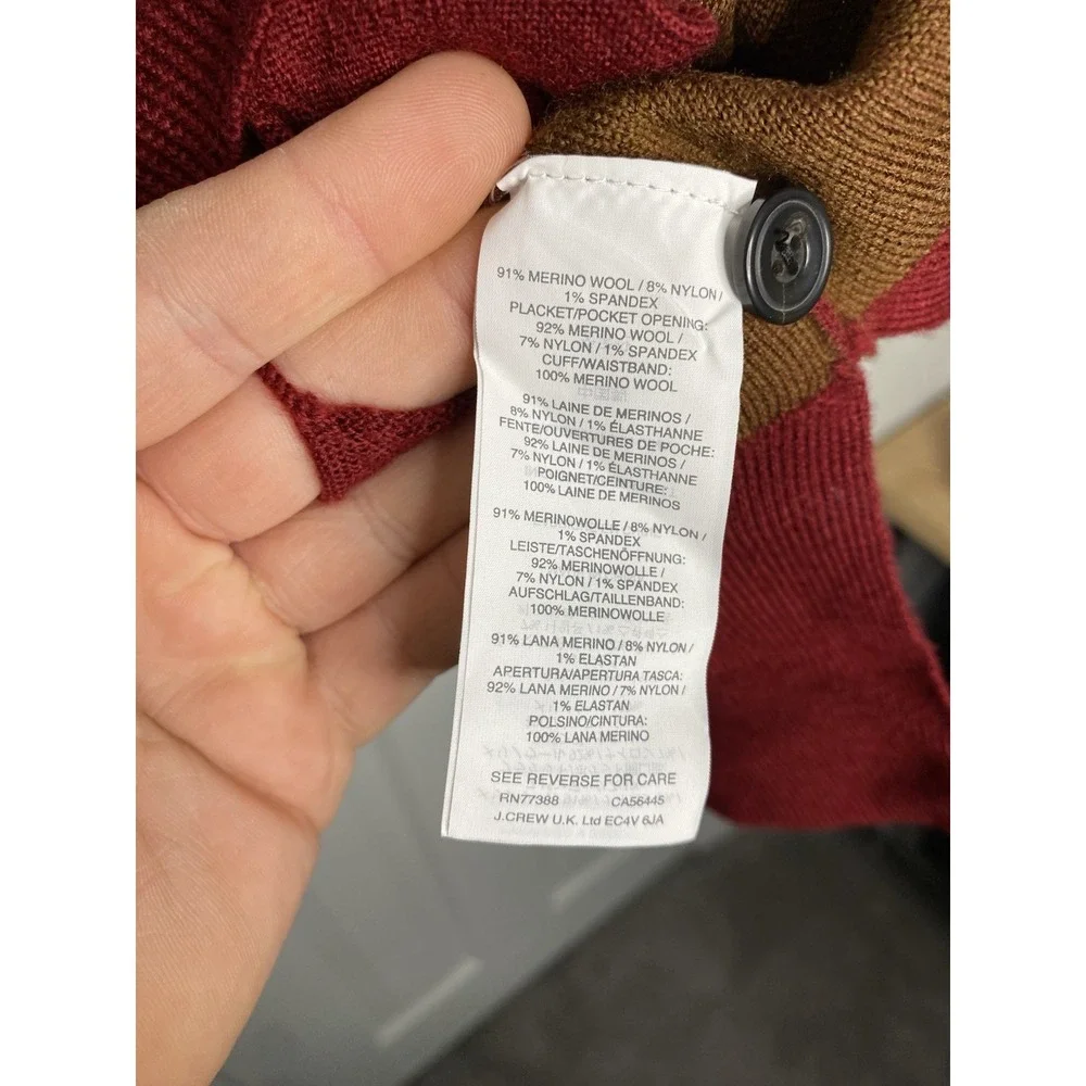 J Crew‎ Women's Merino Wool V Neck Long Line Cardigan Red Size XL - Picture 8 of 8